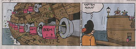 Een oorlogsfregat van ... kapitein! August