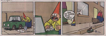 In de goot