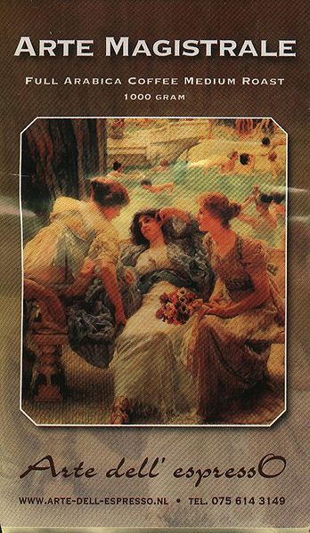 File:Hardcopy Koffieboonverpakking Arte Magistrale - Full arabica coffee medium roast.jpg